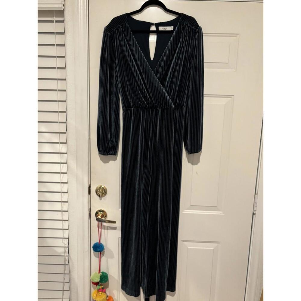 Women's Ali and‎ Jay blue corduroy Jumpsuit sz XL #650